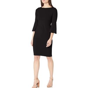 NWT Calvin Klein Bell Sleeve Boat Neck Sheath
Dress. Size 6